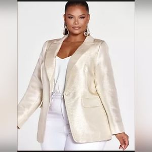 Fashion to figures metallic blazer